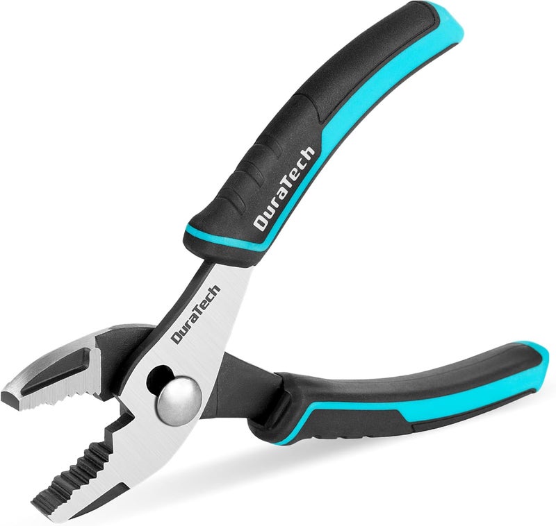 DURATECH 6 Inch Slip Joint Pliers, Small Pliers with Comfortable TPR Handle, High Carbon Steel, Swivel Rivet, Strong Sharp Teeth, Pliers for Tightening, Loosening and Gripping Nuts and Bolts - Image 1